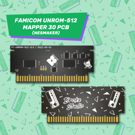 Famicom UNROM-512 (mapper 30) PCB (NesMaker)